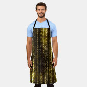 ゴールデングリッター:《写真》ぼけ味パーティクルのバックグラウンド エプロン (着用した状態)