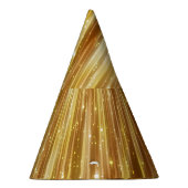 ゴールデングリッター：明るい抽象芸術背景。 パーティーハット (右)