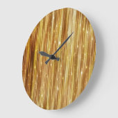 ゴールデングリッター:明るい抽象芸術背景。 ラージ壁時計 (傾斜)