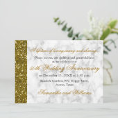 ゴールデングリッター 50周年 結婚記念日 招待状 (スタンド正面)