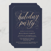 ゴールデングリッツ | ホリデーパーティー招待状 招待状 (正面/裏面)