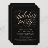 ゴールデングリッツ | ホリデーパーティー招待状 招待状 (正面/裏面)