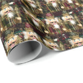 ゴールデングリーンくるみ割り兵士クリスマス ラッピングペーパー (ロールコーナー)