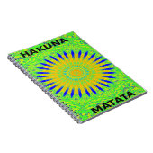 ゴールデングリーンアフリ伝統的カのファブリック色 ノートブック (右側)