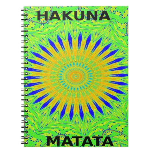 ゴールデングリーンアフリ伝統的カのファブリック色 ノートブック (正面)