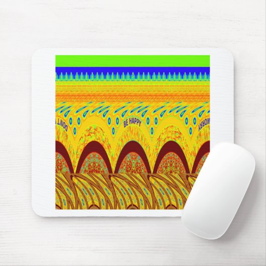 ゴールデングリーンアフリ伝統的カ色 マウスパッド (マウス)