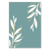 ゴールデングリーンウォーター色フローラウェディングレセプション テーブルナンバー (裏面)