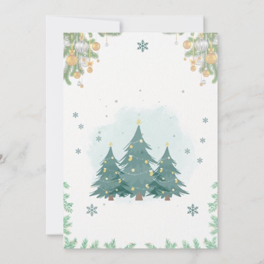 ゴールデングリーンクリスマス 招待状 (裏面)