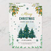 ゴールデングリーンクリスマス 招待状 (正面/裏面)