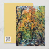 ゴールデングリーンツリーズ信仰バイブル聖句フラットカード サンキューカード (正面/裏面)