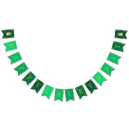 ゴールデングリーンパピードッグキッドの誕生日 バンティングフラッグ