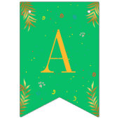 ゴールデングリーンパピードッグキッドの誕生日 バンティングフラッグ (第3の旗)