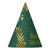 ゴールデングリーンパピードッグキッドの誕生日 パーティーハット (左)