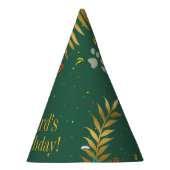 ゴールデングリーンパピードッグキッドの誕生日 パーティーハット (右)