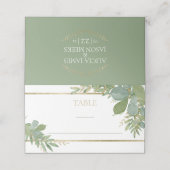 ゴールデングリーンリーフォールディング座席表 プレイスカード (外部開封)