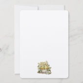 ゴールデングリーン梨ウェディングシャワー招待状 招待状 (裏面)