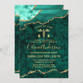 ゴールデングリーン看護学校卒業パーティー 招待状 (正面/裏面)