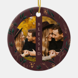 ゴールデングリーン賛美タイポグラフィフォトナス セラミックオーナメント