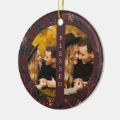 ゴールデングリーン賛美タイポグラフィフォトナス セラミックオーナメント (左)