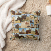 **"ゴールデングレイス：パロミノの写真コラージュ"** クッション (ブランケット)