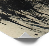 ゴールデングローとワイルドフラワーを使用したロマンチックなシルエット ポスター (角)