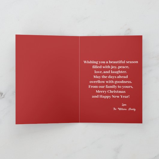 ゴールデングロージョイメリークリスマスフォト シーズンカード (内部)