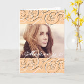 ゴールデングロースワール21歳の誕生日パーティー写真 カード (黄色い花)