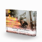 ゴールデングローツリースターグリッタークリスマスフォト フォトブロック (右)