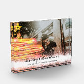 ゴールデングローツリースターグリッタークリスマスフォト フォトブロック (左)