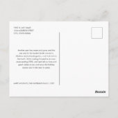 ゴールデングローツリースターグリッターフォトクリスマス ポストカード (裏面)