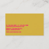 ゴールデングローネオン 名刺 (裏面)