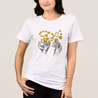 ゴールデングローブを掲げた手を伸ばす トライブレンドTシャツ