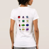 ゴールデングロー – イエロージェムストーンフラワーデザイン Tシャツ (裏面)