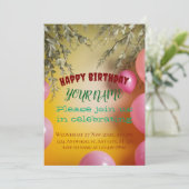 ゴールデングロー：繁栄したファンタジーお祝い 招待状 (スタンド正面)