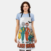 ゴールデングールズガールズハロウィーン エプロン (着用した状態)