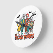 ゴールデングールズガールズハロウィーン ラウンド壁時計 (傾斜)