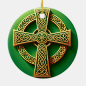 ゴールデンケルト十字オングリーン セラミックオーナメント (裏面)
