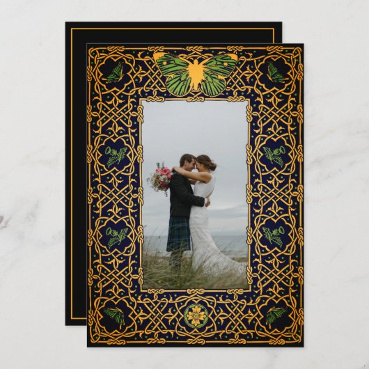 ゴールデンケルト結び目模様 サンキューカード (正面/裏面)