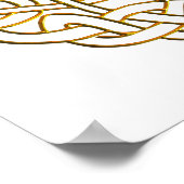 ゴールデンケルト結び目模様 ポスター (角)