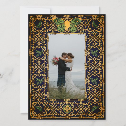 ゴールデンケルト結び目模様 招待状 (正面)