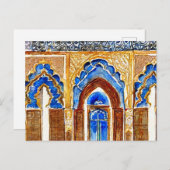 ゴールデンゲイツフェズパレス王室のモロッコの水彩画 ポストカード (正面/裏面)