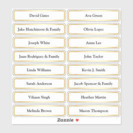 ゴールデンゲスト結婚ネーム座席表 シール