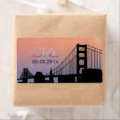 ゴールデンゲートのPixDezines sunset ラベル (インサイチュ)