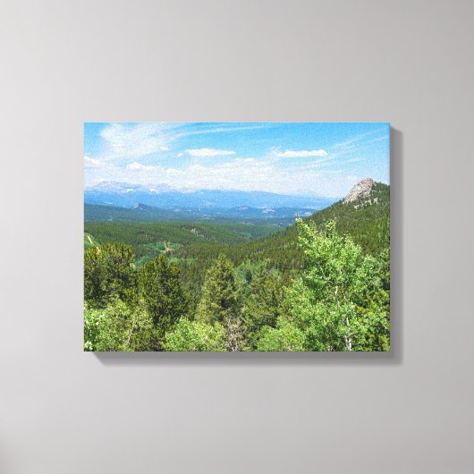 ゴールデンゲートキャニオンの山と森の谷 キャンバスプリント (正面)