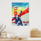 ゴールデンゲートギタリストのポスター ポスター (キッチン)