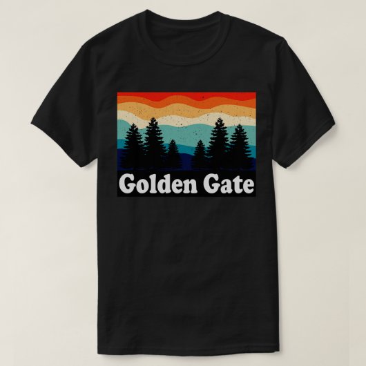 ゴールデンゲートコロラドレトロ Tシャツ (デザイン正面)