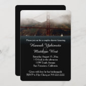 ゴールデンゲートサンフランシスコカップルシャワー招待状 招待状 (正面/裏面)