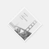 ゴールデンゲートサンフランシスコ結婚のナプキンス スタンダードカクテルナプキン (角)