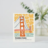 ゴールデンゲートサンフランシスコCalifornia旅行フローラ ポストカード (スタンド正面)