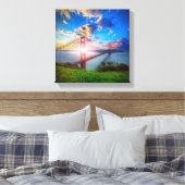 ゴールデンゲートサンライズ キャンバスプリント (インサイチュ (寝室))